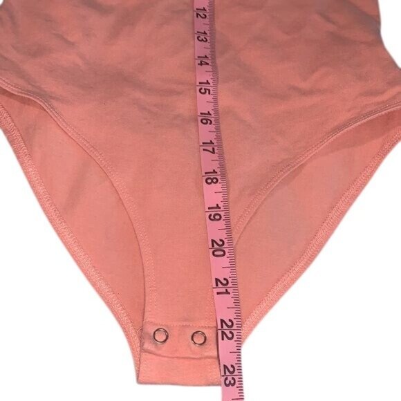 Peach Halter Bodysuit With Snap Closure Forever 21 Womens S - Picture 6 of 6